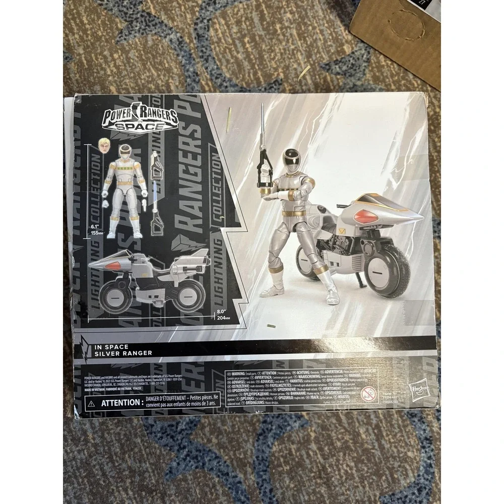 Hasbro Power Rangers Lightning Collection In Space Silver Ranger Bike Figure New